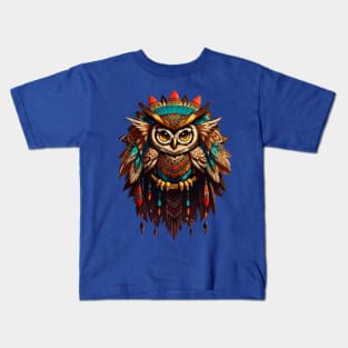 Tribal Owl Kids T-Shirt